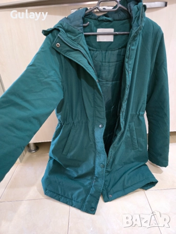  Дамско зелено яке парка, снимка 2 - Якета - 52440845