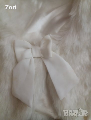 УНИКАЛНО КРАСИВО бяло пухкаво болеро за възраст 6-7 години, снимка 2 - Детски якета и елеци - 40044849