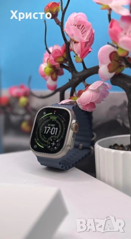 ГАРАНЦИОНЕН!!! Apple Watch Ultra 3, GPS + Cellular, Корпус Natural Titanium 49mm, Blue Ocean Band , снимка 3 - Смарт часовници - 53982944