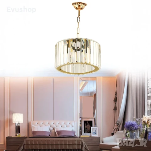 Полилей Crystal– Златист метален дизайн с кристални елементи