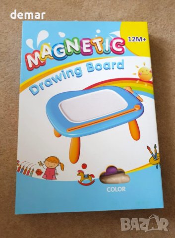 Магнитна дъска за рисуване за малки деца, лилава, снимка 8 - Образователни игри - 42815606