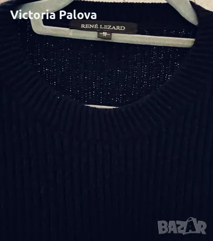 Скъп пухкав пуловер RENÈ LESARD Италия 100% вълна, снимка 5 - Пуловери - 48470461