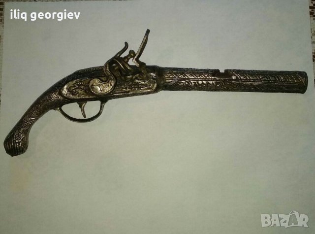 Стар пистолет, снимка 3 - Антикварни и старинни предмети - 39396158