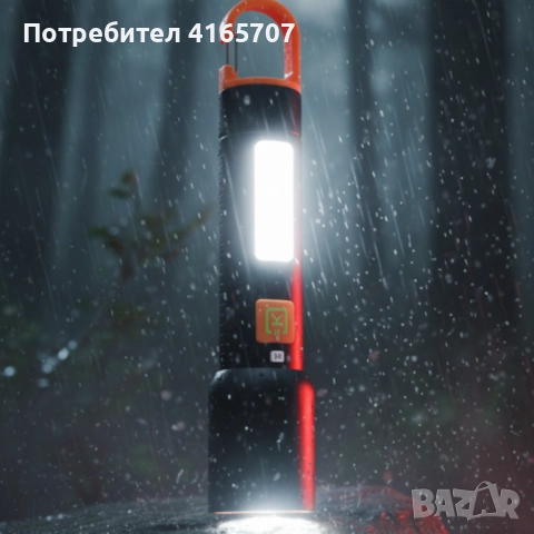 Презареждащ се LED фенер с висока яркост – USB Type-C, мащабируем лъч, компактен дизайн с карабинер, снимка 5 - Други - 52814688