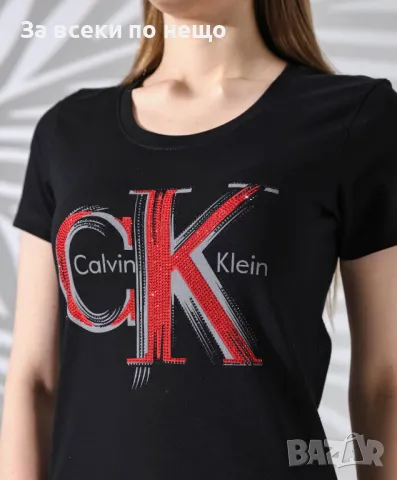 Calvin Klein Дамска Тениска👚Дамска Блуза С Къс Ръкав Келвин Клайн - Налични Различни Цветове, снимка 2 - Тениски - 48932401
