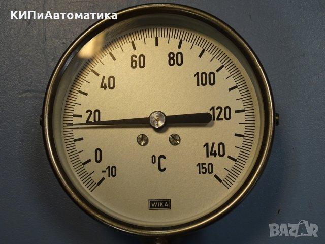 биметален термометър Wika thermometer ф100mm, -10/+150°C, L-30mm, снимка 2 - Резервни части за машини - 35180685