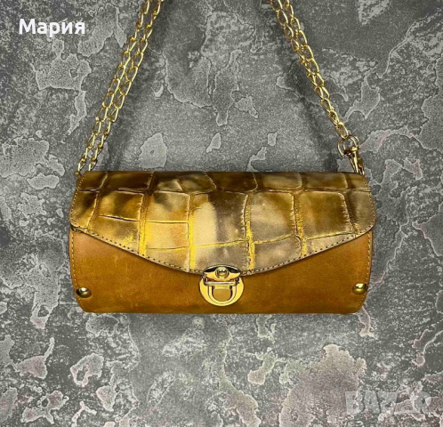 ПРОМОП-Чанта от ЕСТЕСТВЕНА КОЖА и хастар , снимка 3 - Чанти - 44929207