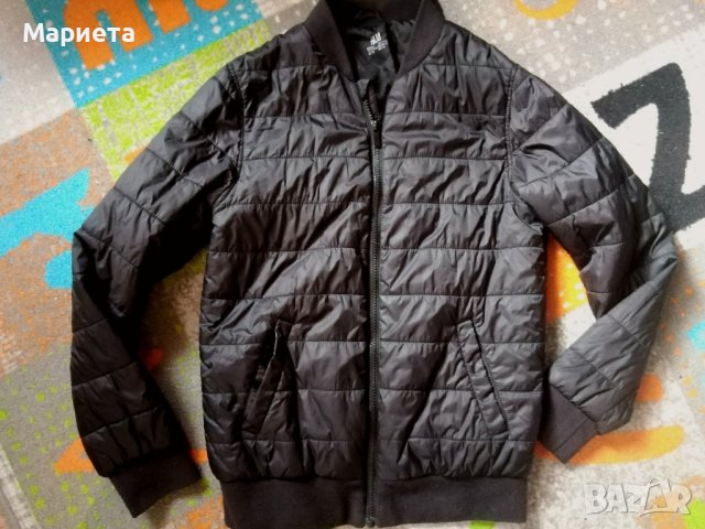 11-12г.H@M олекотено черно Есенно/Пролетно яке за момче , снимка 5 - Детски якета и елеци - 42703608