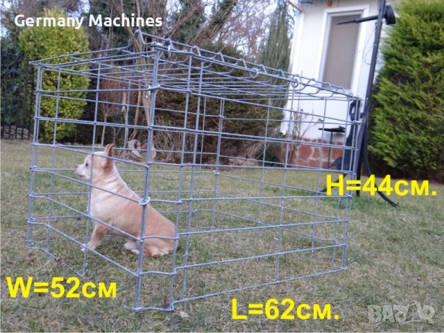 КЛЕТКА 62-52-см, метална, СГЪВАЕМА. Подходяща е за дребни по големина породи кучета , снимка 3 - За кучета - 42623250