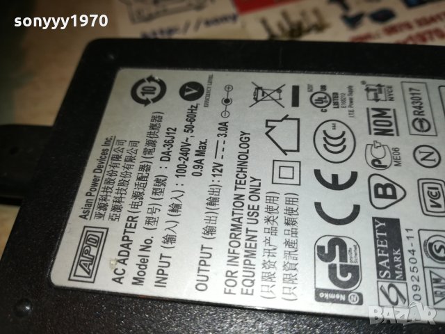 apd ac adapter 12v/3amp-внос sweden 3010202056, снимка 16 - Други - 30614031