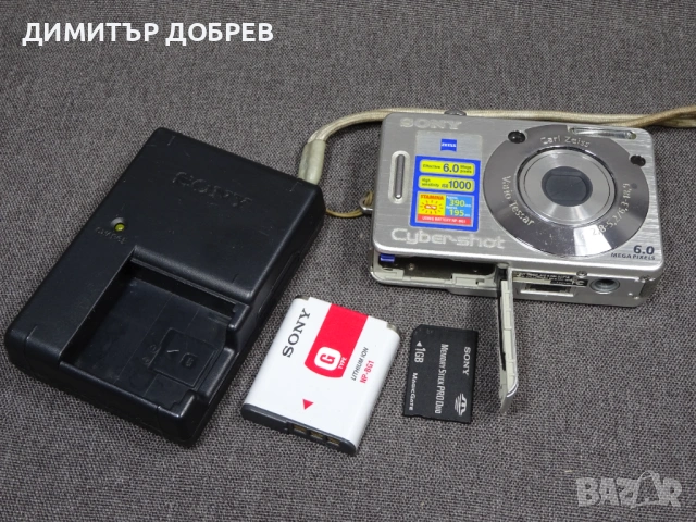 ЦИФРОВ ФОТОАПАРАТ SONY CYBER-SHOT DSC-W50 6.0MP CARL ZEISS DIGITAL CAMERA, снимка 12 - Фотоапарати - 54005176