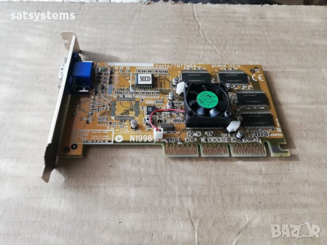 Видео карта MSI Nvidia Vanta TNT2 M64 MS-8808 32MB AGP, снимка 5 - Видеокарти - 40381423