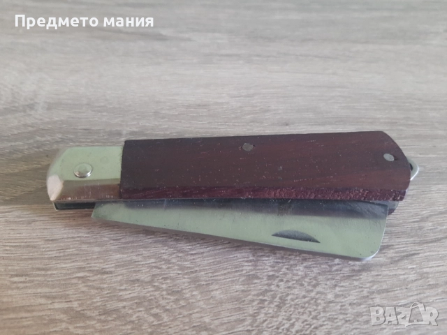 Сгъваемо ножче с дървена дръжка, снимка 6 - Ножове - 52400732