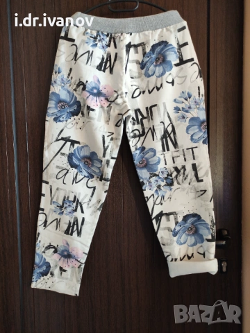 памучен спортен панталон на цветя , снимка 2 - Панталони - 54179331