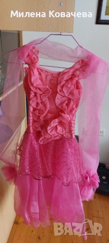 Рокля за стандартни танци - цвят циклама, снимка 1 - Детски рокли и поли - 38063235