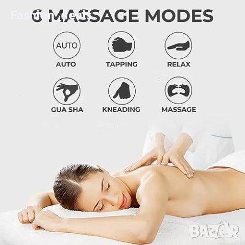 Нов Мини Масажор за Врат Тяло 6 Режима USB Зареждане Подарък, снимка 5 - Масажори - 42711496