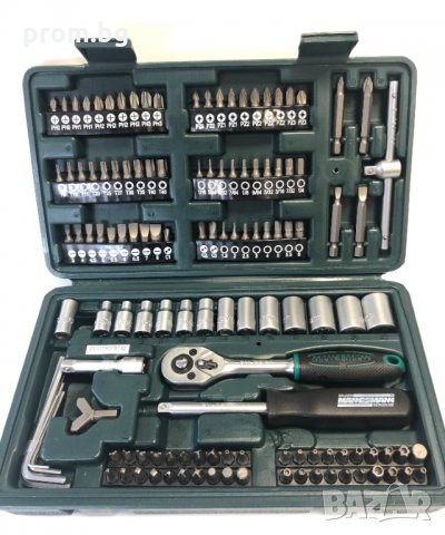 гедоре, комплект вложки, битове с тресчотка 130 ч, Mannesmann, Германия, снимка 4 - Гедорета - 30446721