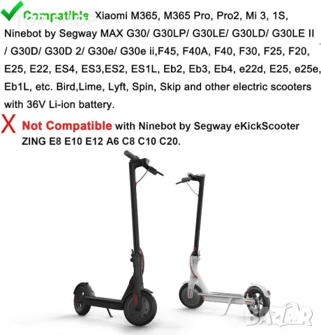 Mezelon® 42V 2A зарядно устройство за електрически скутери Xiaomi и Segway Ninebot, снимка 4 - Друга електроника - 49566666