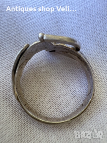 Сребърен пръстен с аметист №7642 , снимка 7 - Пръстени - 52536904