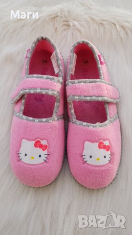 Нови пантофи Hello Kitty №35, снимка 3 - Детски пантофи - 38763575