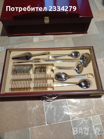 Неупотребяван комплект от прибори за хранене , снимка 5 - Прибори за хранене, готвене и сервиране - 54093025