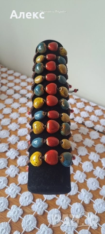 гривни с керамични елементи, снимка 4 - Гривни - 53930910