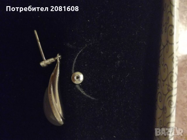 Обеци Emporio Armani,сребърни, снимка 5 - Обеци - 31755636