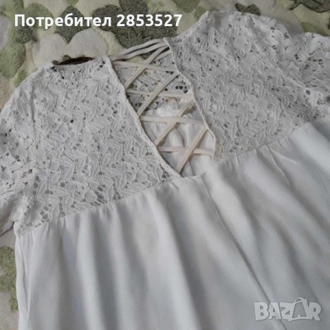 ZARA Бяла Тениска, снимка 6 - Тениски - 42375165
