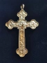 Кръст жълто и бяло злато 14к, снимка 5