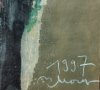 Картина, композиция, 1997 г., худ. Пламен Монев(1957-2015)   - 1, снимка 3