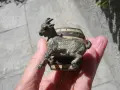 СТАРА БРОНЗОВА ФИГУРА СТАТУЕТКА КОЗЛЕ , снимка 1