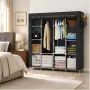 Сгъваем текстилен гардероб XXL 175x45x170cm – просторен, здрав и практичен, снимка 1