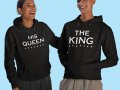 Качествени Суичъри за семейства и влюбени двойки King & Queen , The Boss The Real Boss 4 модела, снимка 3