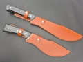 Уникален масивен ловен нож,фултанг с кожена кания,два модела, снимка 12