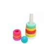 Цветна образователна играчка – низанка (пирамида с рингове) , снимка 3