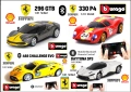 Bburago Shell Racing Ferrari Bluetooth - Мащаб 1:41, снимка 1
