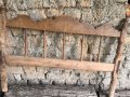 Антика!Автентично!1930 старо дъбово легло с красиви табли!180/120/84см, снимка 5