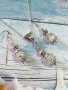 Разкошен комплект бижута с камъни Бял Хризоберил- Котешко око и орнаменти в цвят Сребро , снимка 5