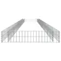 vidaXL Габион повдигната леха, поцинкована стомана, 800x100x20 см, снимка 5
