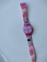 Часовник SWATCH AG 2003 Woman In Pink Clear & Silver Casual Quartz Watch Flower Charm, снимка 1 - Детски - 35495160