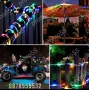 Коледен светещ Led маркуч RGB в магична многоцветна свелина, снимка 9