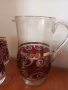 Цветно стъкло сервиз със златни кантове, снимка 3