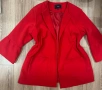 Красиво голямо червено дамско сако с интересен ръкав (размер 3ХЛ), снимка 1