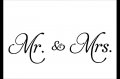 Стикер за стена Mr and Mrs, снимка 1 - Декорация за дома - 29565185