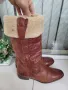 Естествена кожа дамски ботуши 40 номер, снимка 1