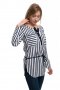 Нова дамска моряшка риза тип туника на тъмносиньо и бяло райе, снимка 4
