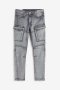Мъжки Slim Cargo Jeans [H&M] [Размер: 28/30] [Цвят: Сив], снимка 1