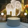 Холограмна 3D LED лампа - Слон, снимка 2