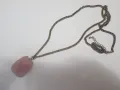Красиво дамско колие ,голям розов кварц, снимка 2