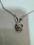 Сребърно колие с висулка и мойсанит (Диамант) 0.5 карата , снимка 1
